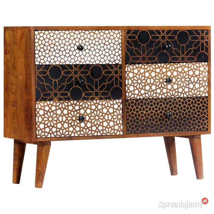Szafka z nadrukiem 90 x 30 x 70 lite drewno Warszawa