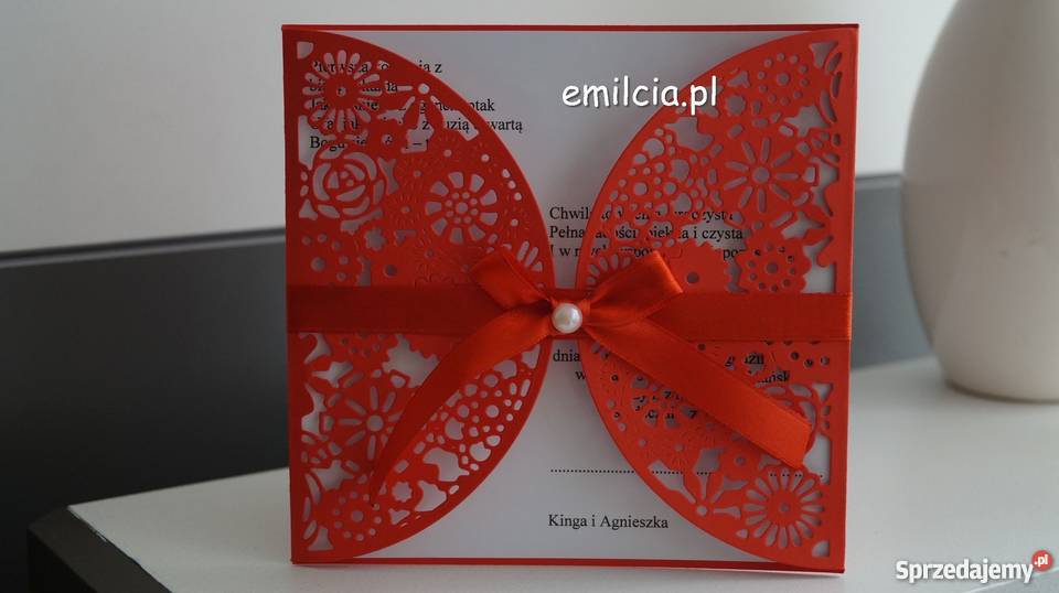 Zaproszenia ażurowe Koperta Ślub emilcia lubuskie Zielona Góra