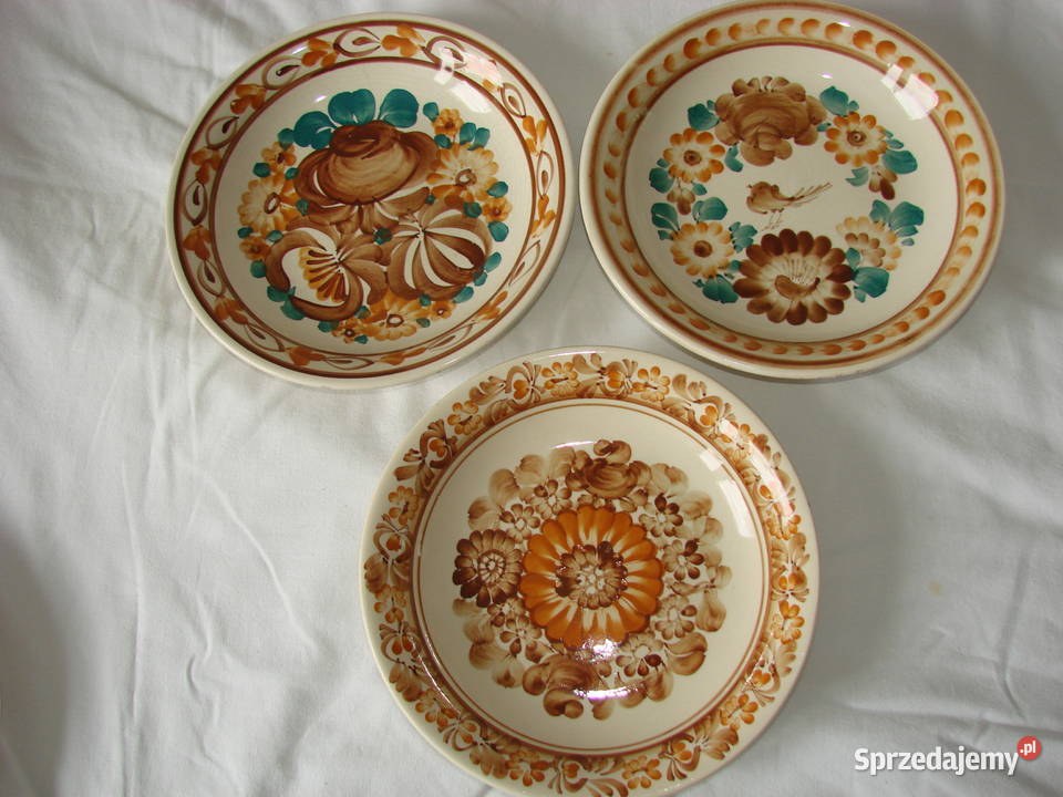 Włocławek fajansowy talerz PRL Pruszcz Gdański