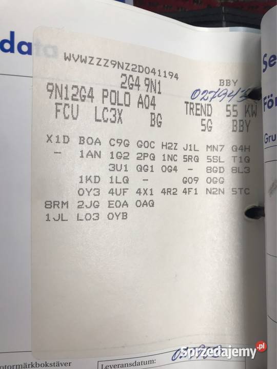 VW Polo części Brzesko