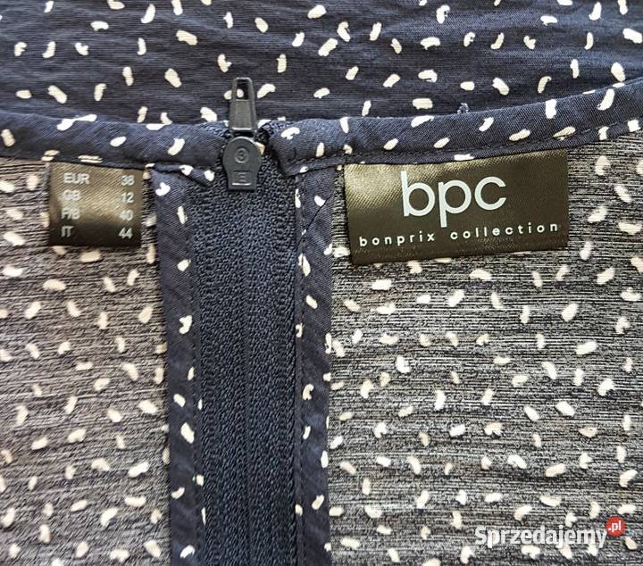 Damska elegancka bluzka granatowa wiskoza z Rozmiar 38(M) Chrzanów sprzedam