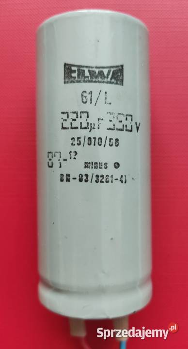 Kondensator 220uF 350V ELWA 61L Warszawa