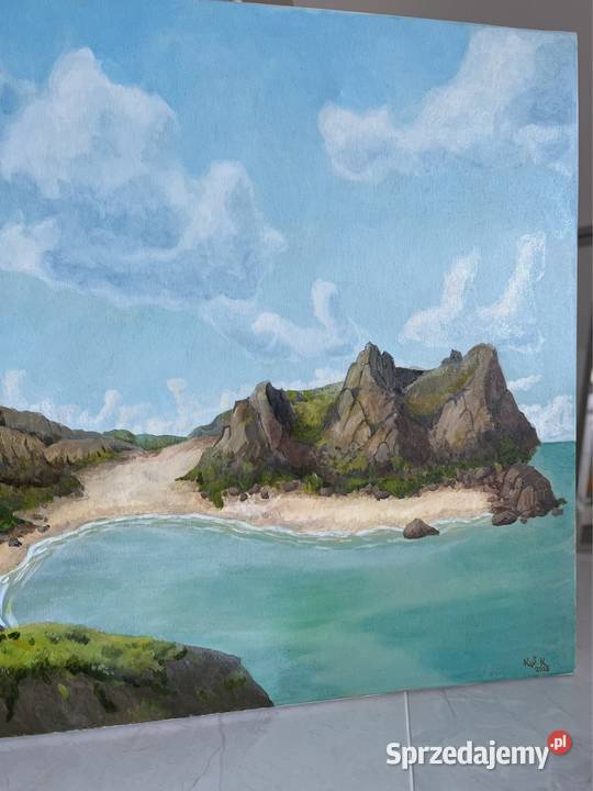 Obraz olejny pejzaż 90x60 sprzedam