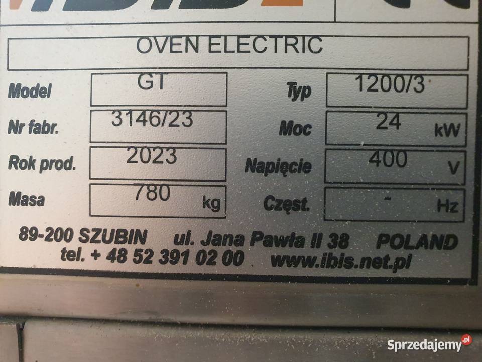 Piec Piekarniczy ibis Produkcja Słubice
