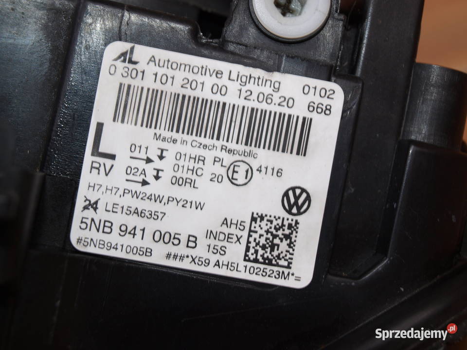 VW Tiguan lampa lewa przód zwykła 2016 2020r Lewe wielkopolskie Kalisz