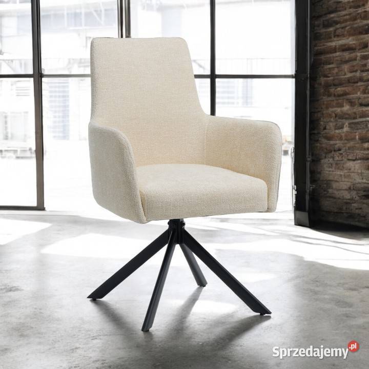 Jasnobeżowe Krzesło Tapicerowane Titto Wysyłka Tarchały Małe sprzedam