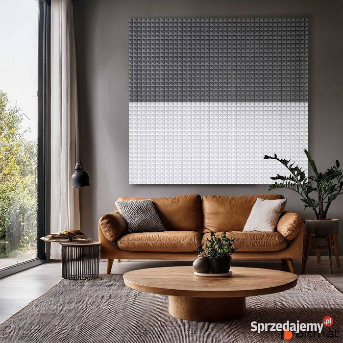 Panele wygłuszające szare jasnoszare mata