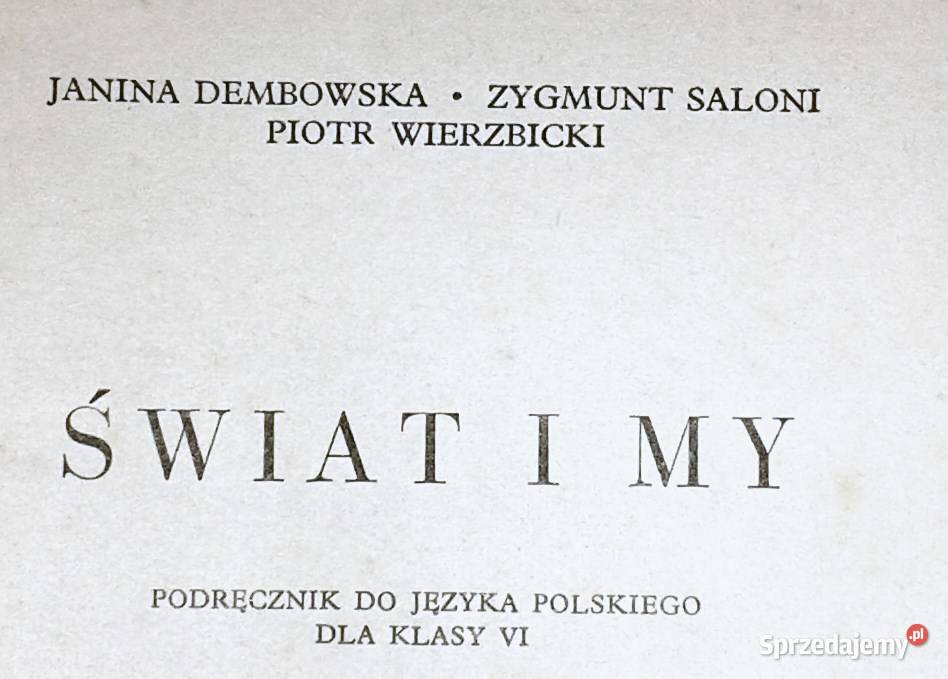 Świat i my kl 6 J Dembowska Z Sopoćko P
