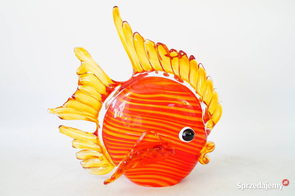 Figura szklana figura Murano style RYBA rybka Antyki