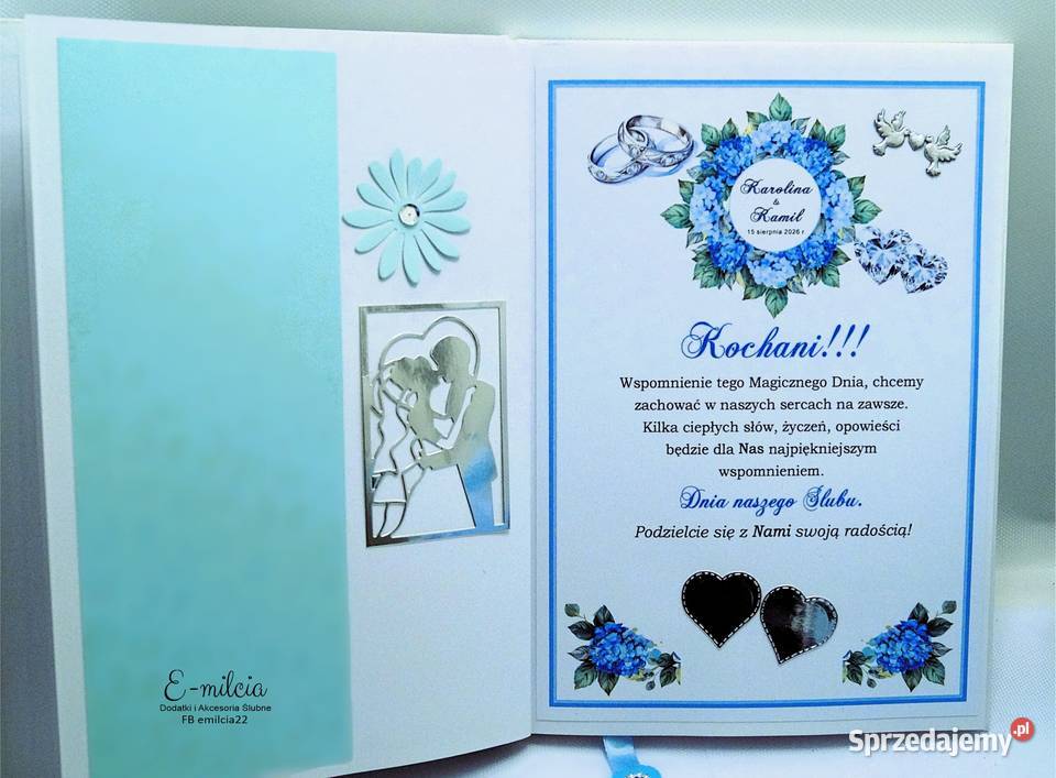 AKCESORIA Dodatki ŚLUBNE Pamiątkowa Księga Gości lubuskie Zielona Góra