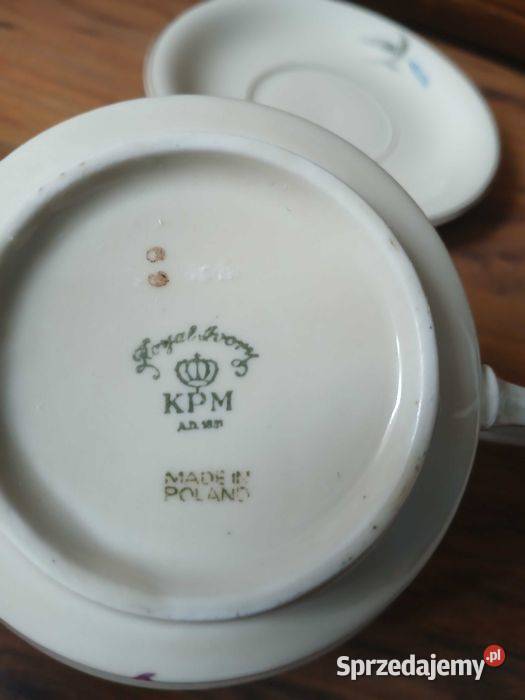 Stare przedwojenne bulionówki KPM Royal Ivory Kraków sprzedam
