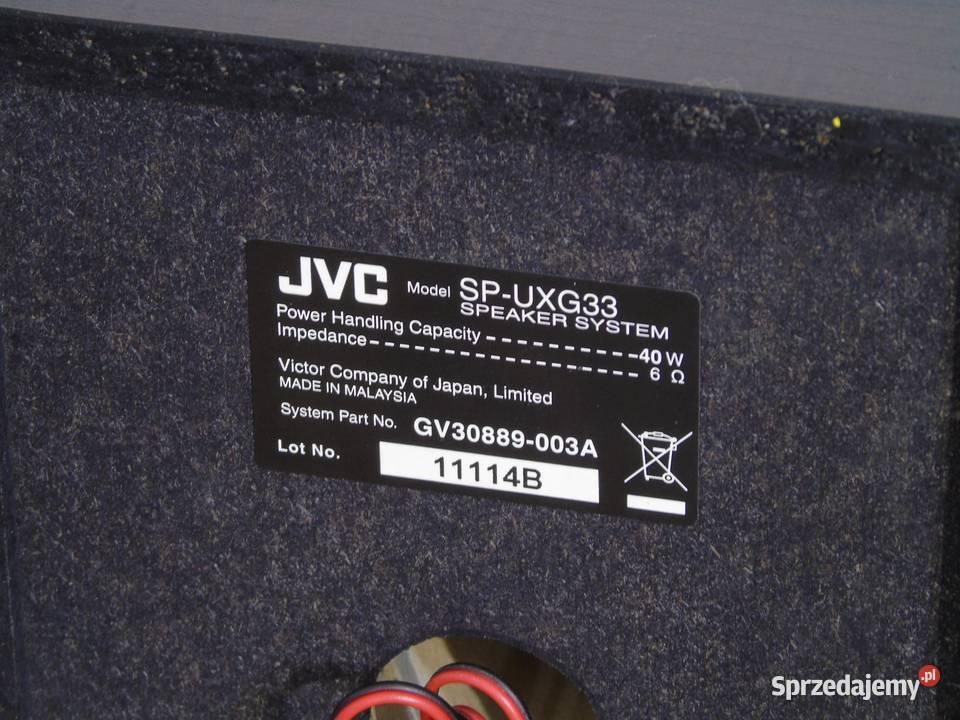 Kolumny JVC 2 x 40 wat sprawne WYSYŁKA Słuchawki i głośniki Jasło