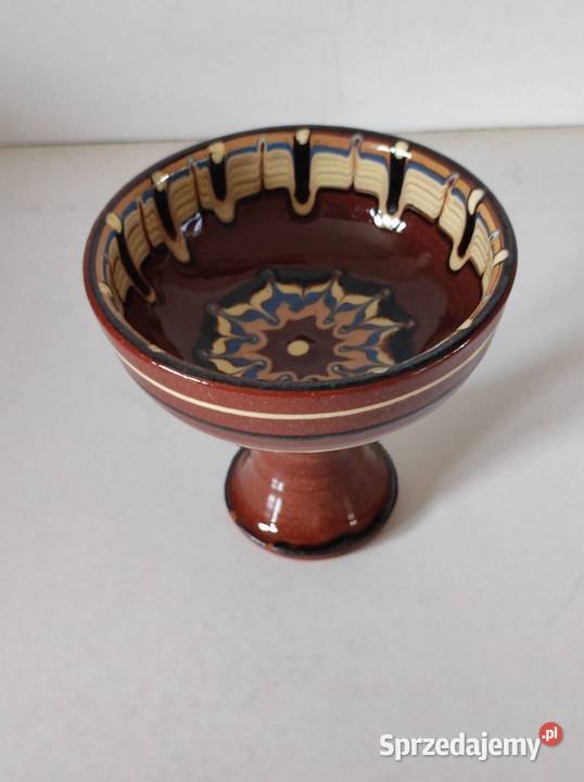 patera pucharek ceramiczny porcelit ludowy Kielce