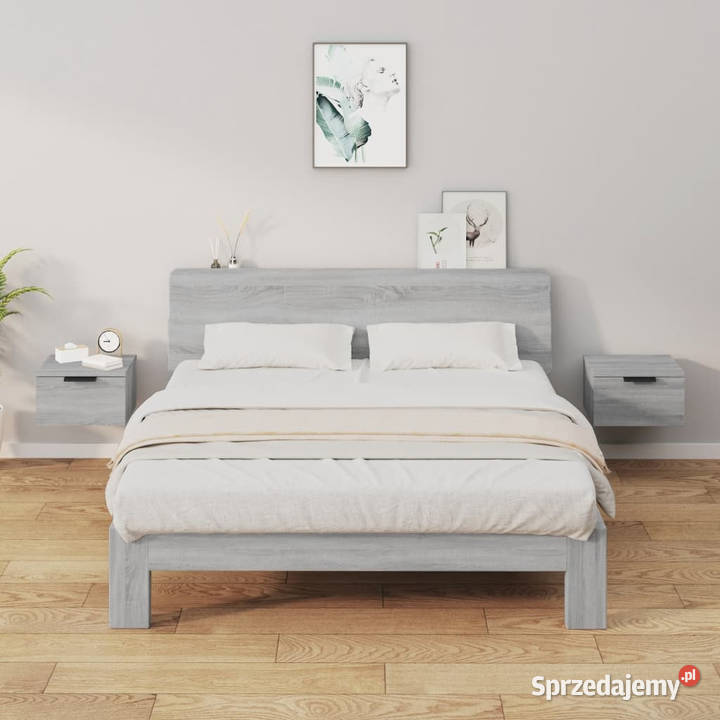 Wiszące szafki nocne 2 szary dąb sonoma 34x30x20 Warszawa sprzedam