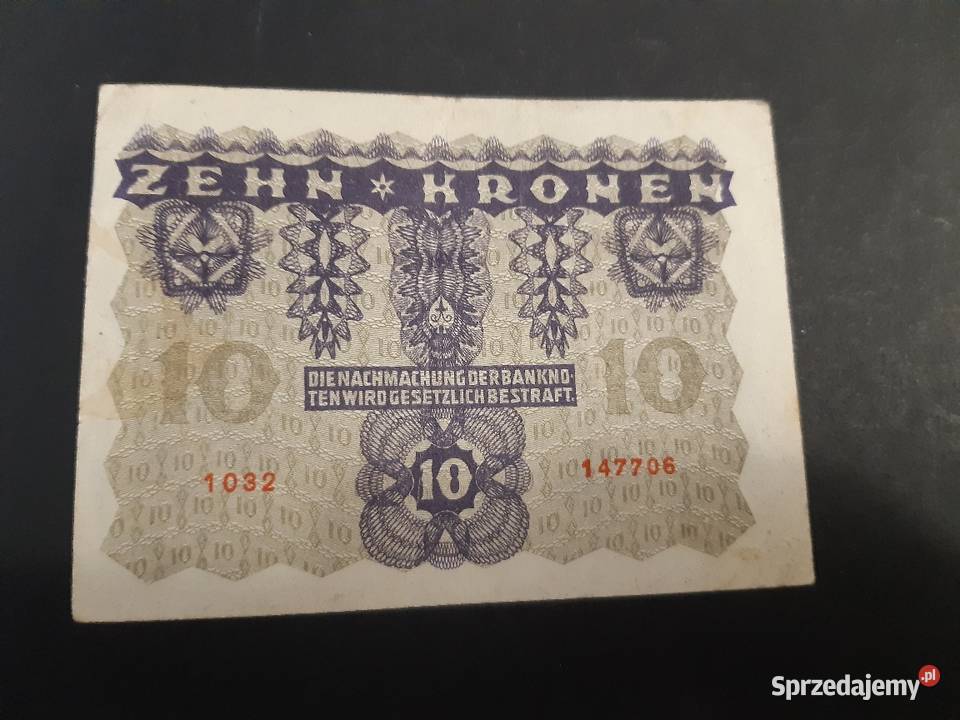 banknot Austrii 10 koron z 1922r Numizmatyka Łomża sprzedam