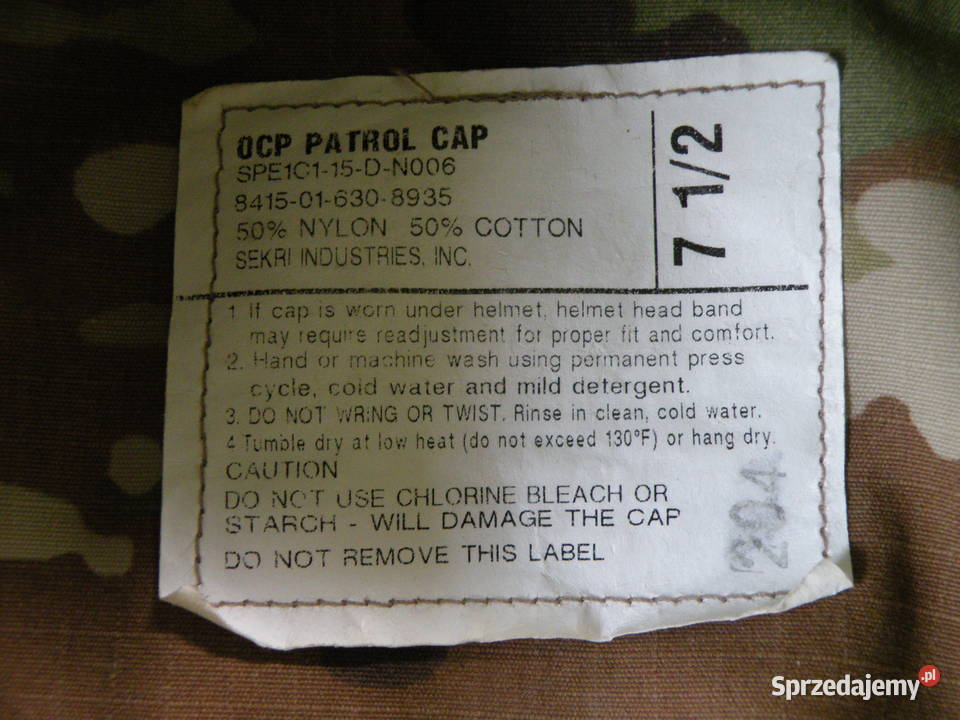 Czapka patrol cap multicam OCP Wrocław sprzedam