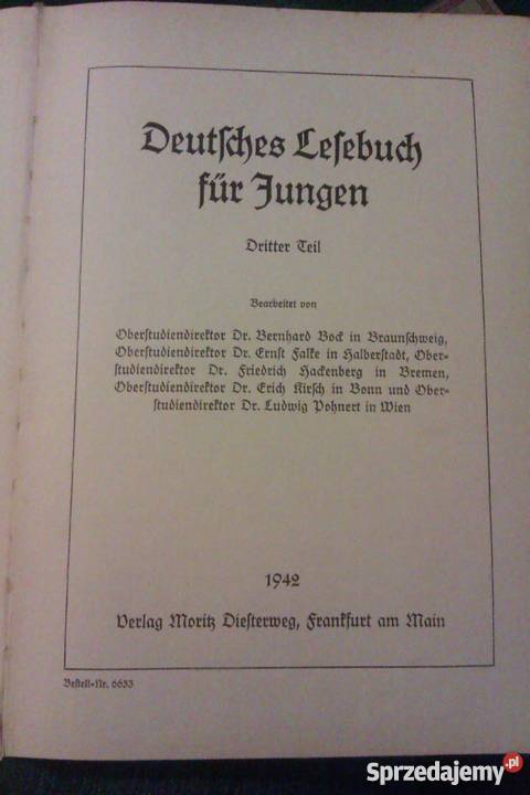 Deutsches Lelebuch fur Jungen 3Teil 1942r Skokowa sprzedam