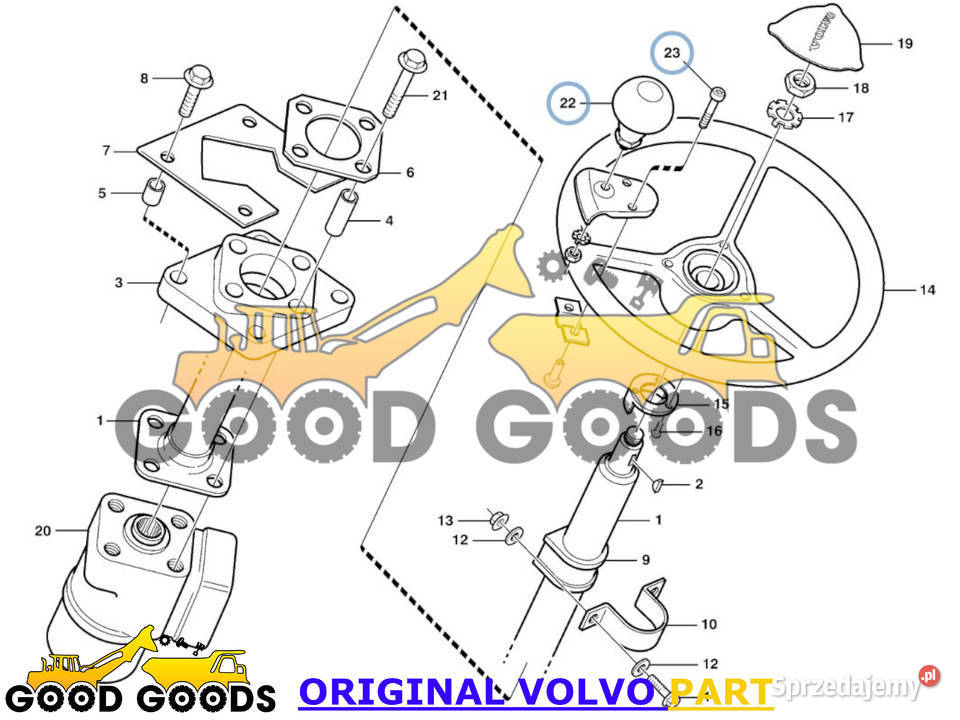 VOLVO GAŁKA KIEROWNICY KIT 11006061 Władysławów