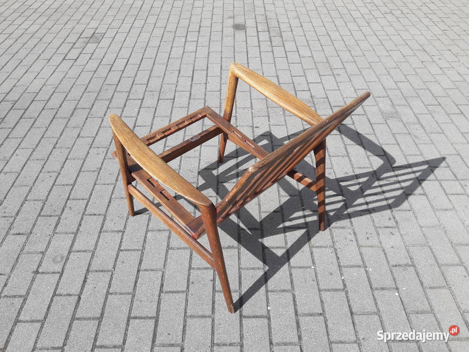 Fotel PRL Stefan jesion dąb design skandynawski Gdynia