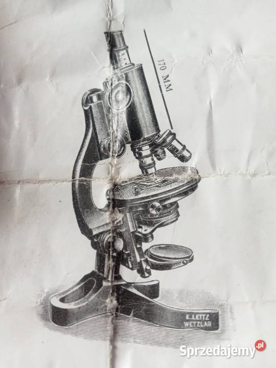 Mikroskop Leitz Wetzlar etui stara Leica 1913r Grójec