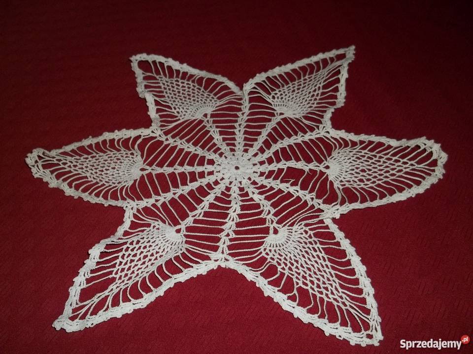 Serwetka szydełkowa serweta serwetki RĘKODZIEŁO biały łódzkie Łódź sprzedam