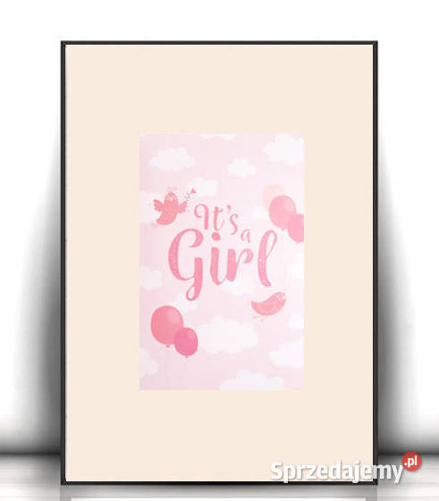 pastelowy plakat dziewczynki obrazek do pokoju