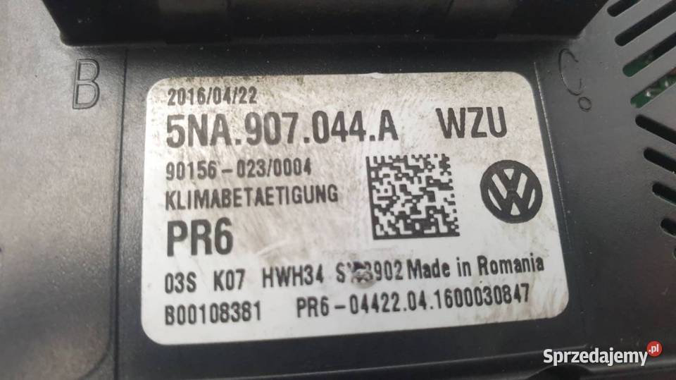PANEL KLIMATYZACJI 5NA907044A VI TIGUAN II kujawsko-pomorskie Lipno