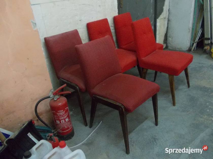 Stare krzesła drewniane AGA patyczaki PRL