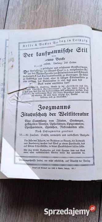 Fremdwrterbuch 9 niemiecki słownik wyrazów Rok wydania 1950 Andrychów