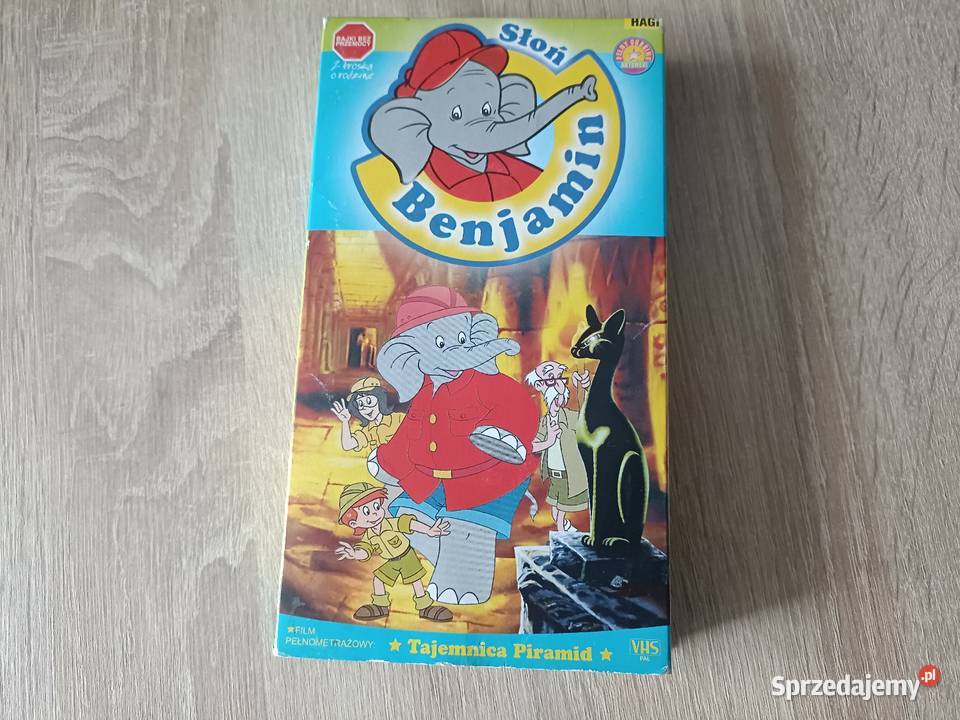 Kaseta VHS Słoń Benjamin Tajemnica Piramid pomorskie Kwidzyn