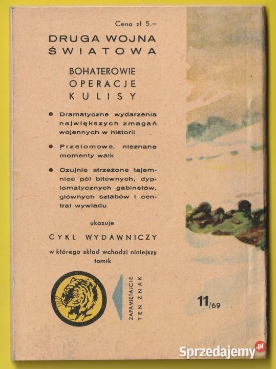 ŻÓŁTY TYGRYS KAUKAZ W OGNIU 1969 Łódź