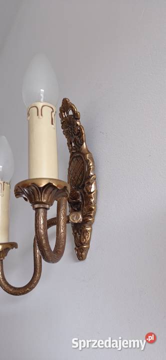 Stare mosiężne kinkiety klinkiety Włocławek