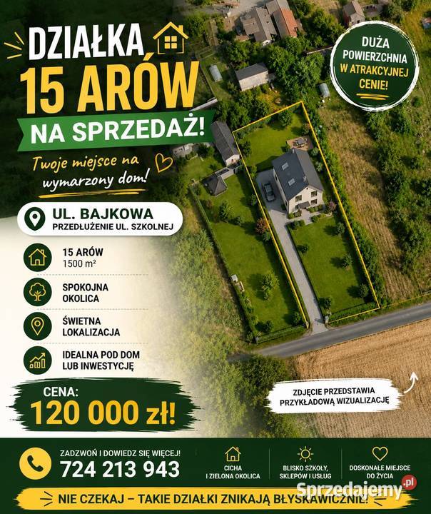 Działka budowlana w Połupinie