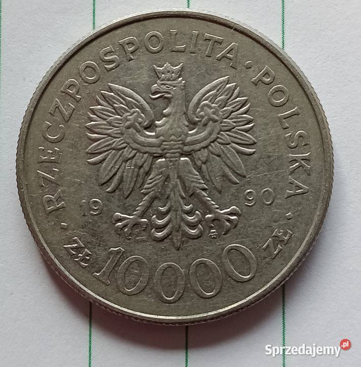 Monety 1990 10000 Solidarność i i 100 mazowieckie Warszawa sprzedam