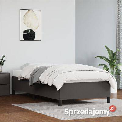 vidaXL Rama łóżka szara 90x200 sztuczna mazowieckie Warszawa