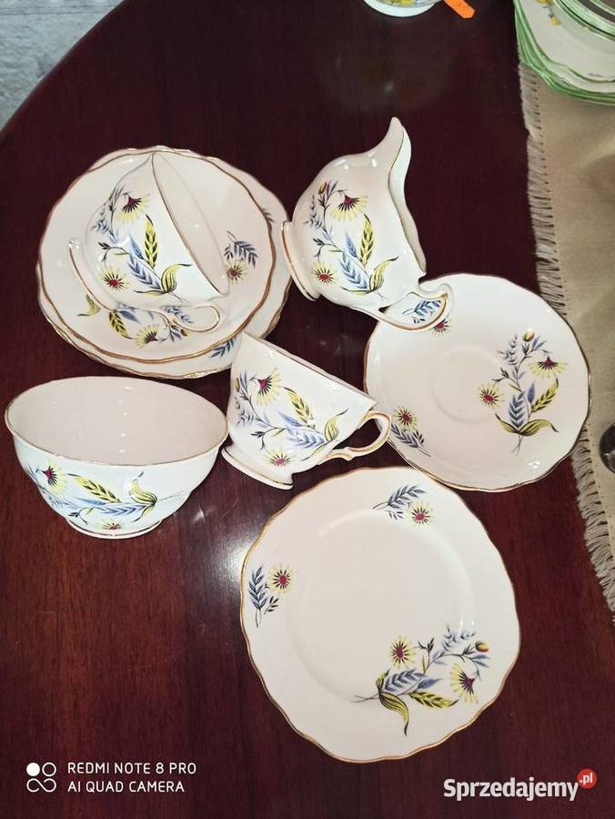 Filiżanka z talerzykiem deserowym Bone China Gdańsk