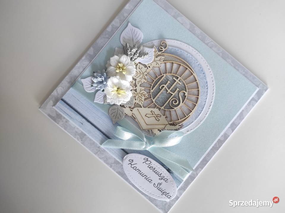 Kartka ręcznie robiona na Komunię Świętą z Łódź sprzedam
