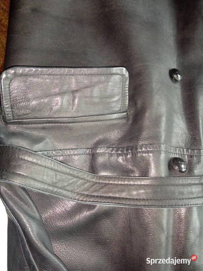 NOWY płaszcz skórzany MO milicyjny drogówki sprzedam
