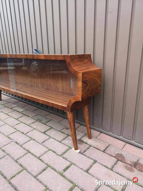Komoda Niska RTV ARTDECO Unikat Orzech 158 Stara Swarzędz