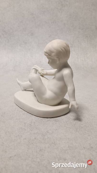 Porcelanowa Figurka chłopca Chłopczyk biskwitowa Jawor