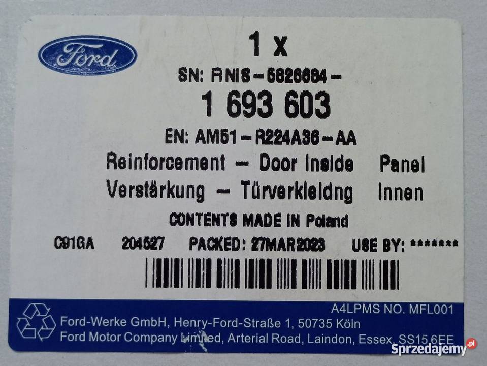 FORD C II MK2 STELAŻ MOCOWANIE KLAMKI PRAWY