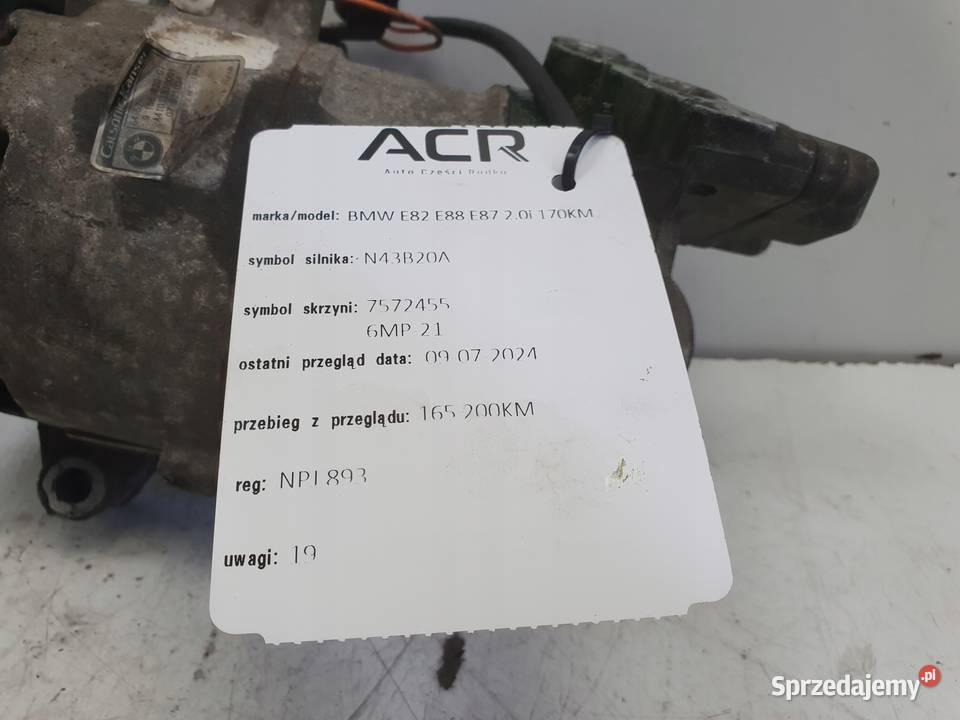 SPRĘŻARKA KLIMATYZACJI BMW E87 E90 20 i pompa