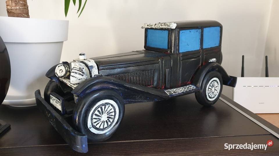 Auto Drewniane Duży Model Antyki, Sztuka, Kolekcje