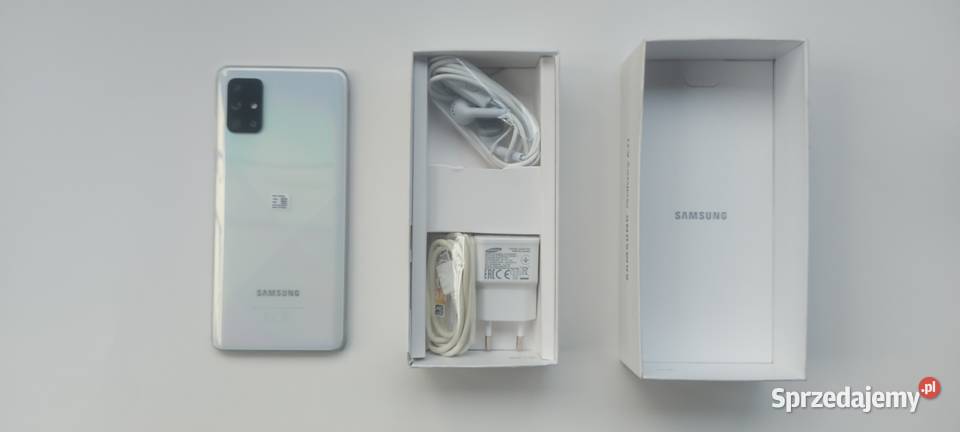 Samsung A71 Silver w stanie idealnym