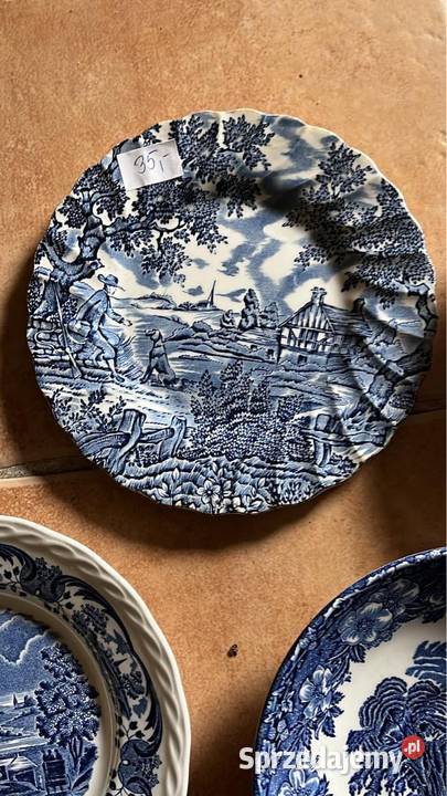 Talerzyk niebieska angielska porcelana Gdańsk
