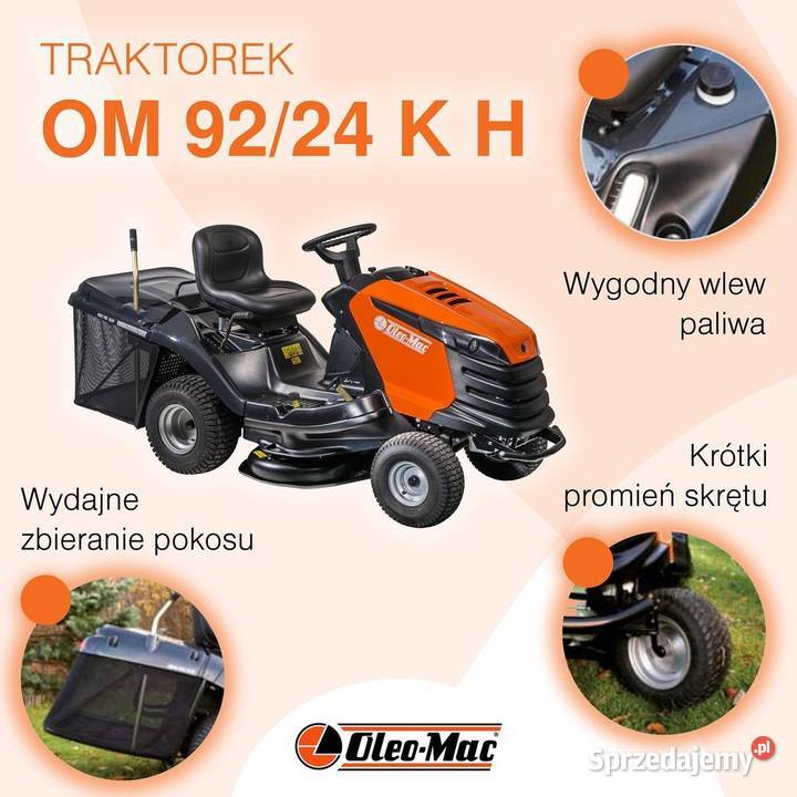 OLEO MAC OM 9224 KH Traktorek Ogrodowy Kosiarka Opalenica sprzedam