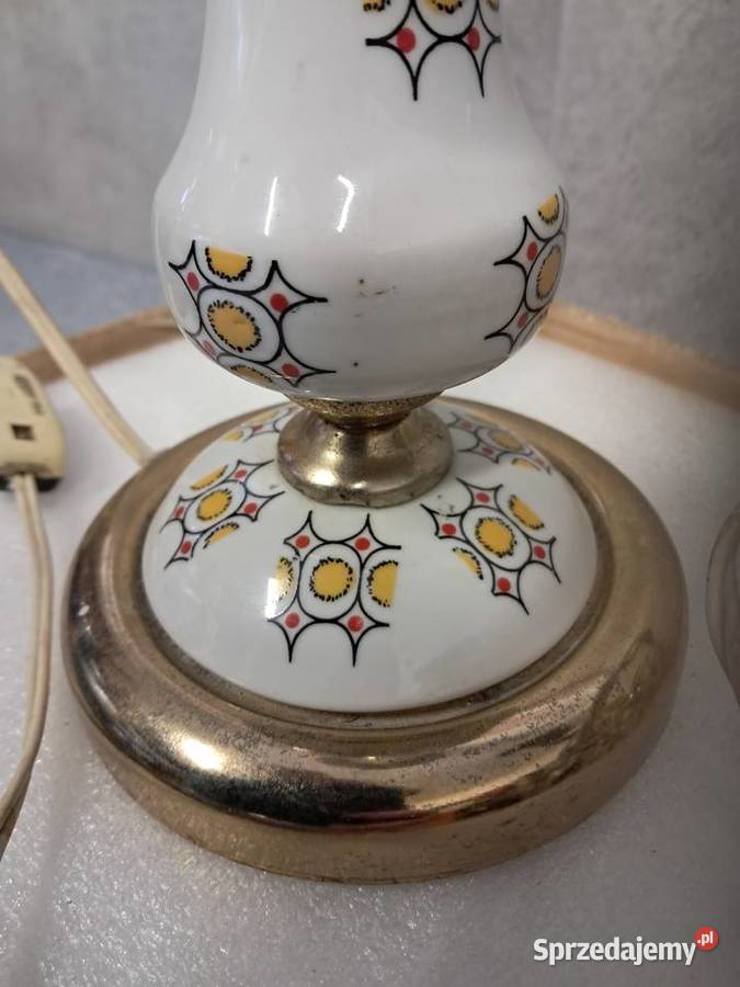 lampka z prlu polam Poznań z porcelany i Sandomierz