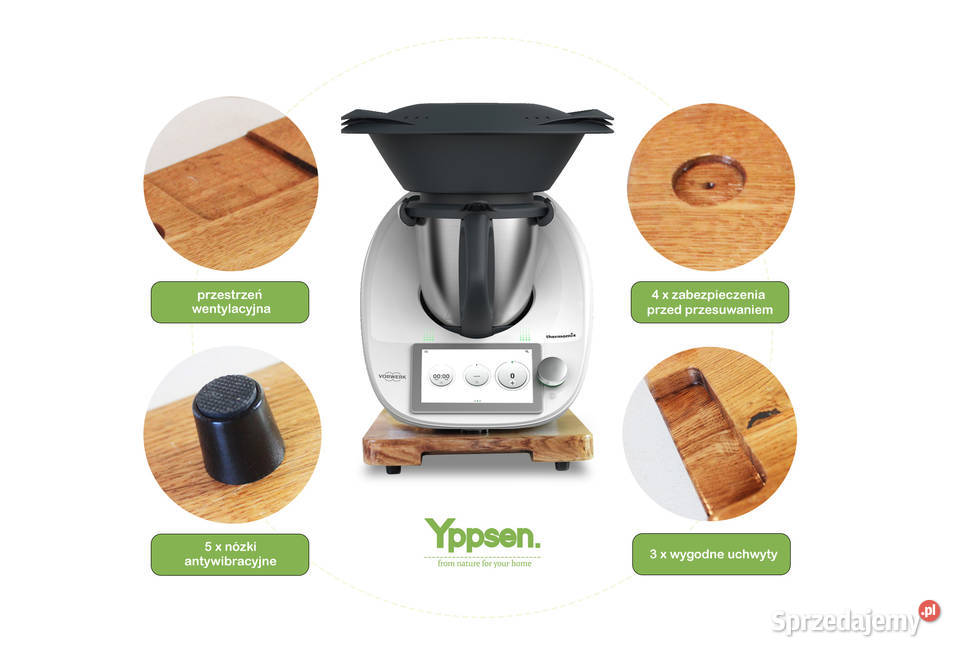 Deska podstawka pod Thermomix TM6 lity dąb dolnośląskie Góra