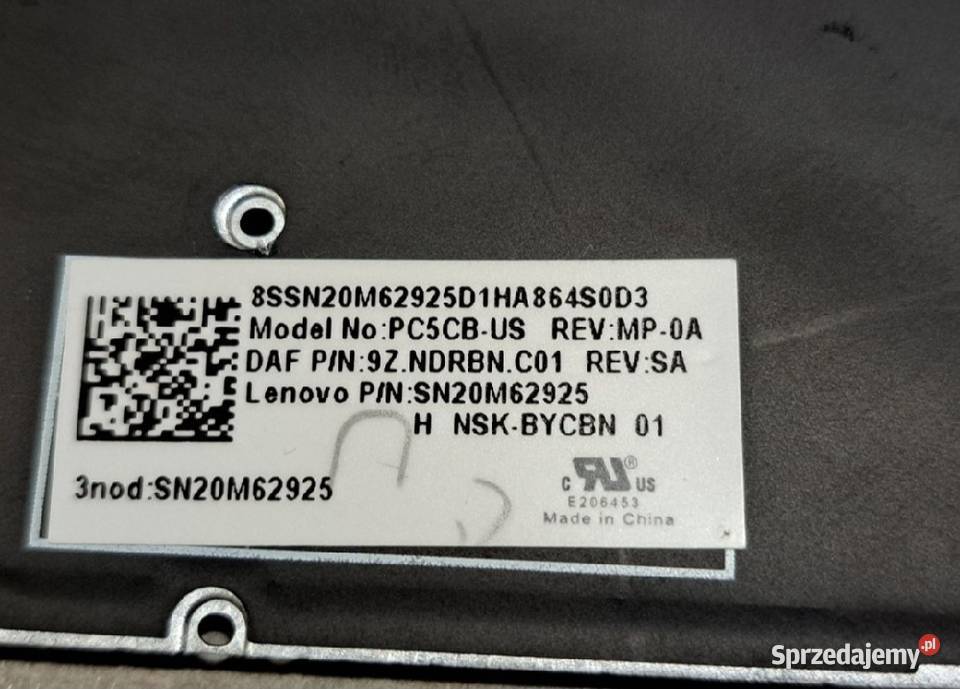 Klawiatura Lenovo na części Klawisze Klawisz grafitowy Radom
