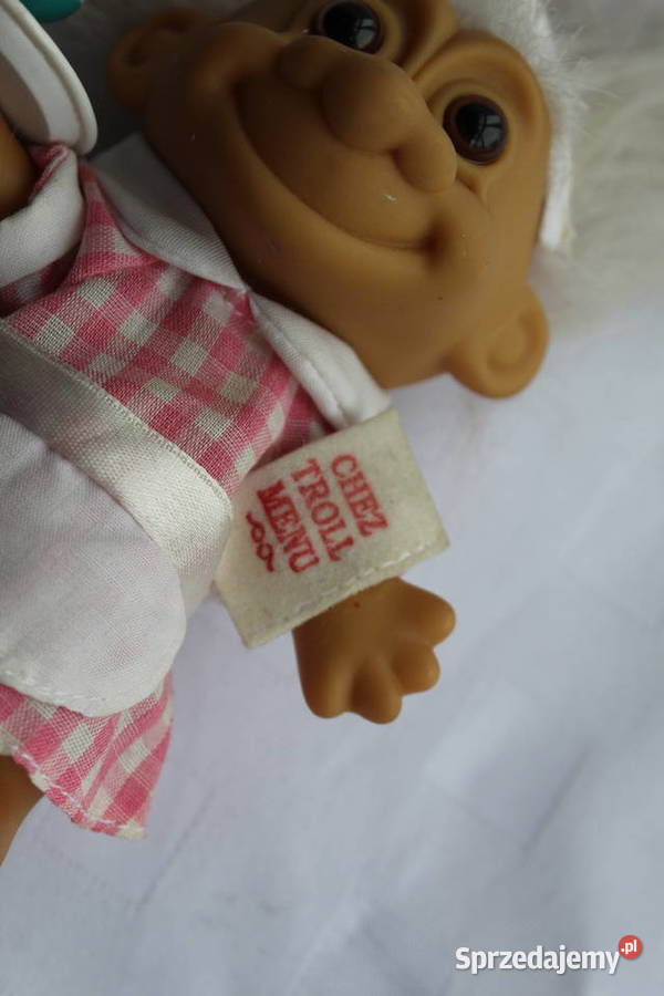 Troll Russ Różowy Kelnerka Taca Lody Cukiernia